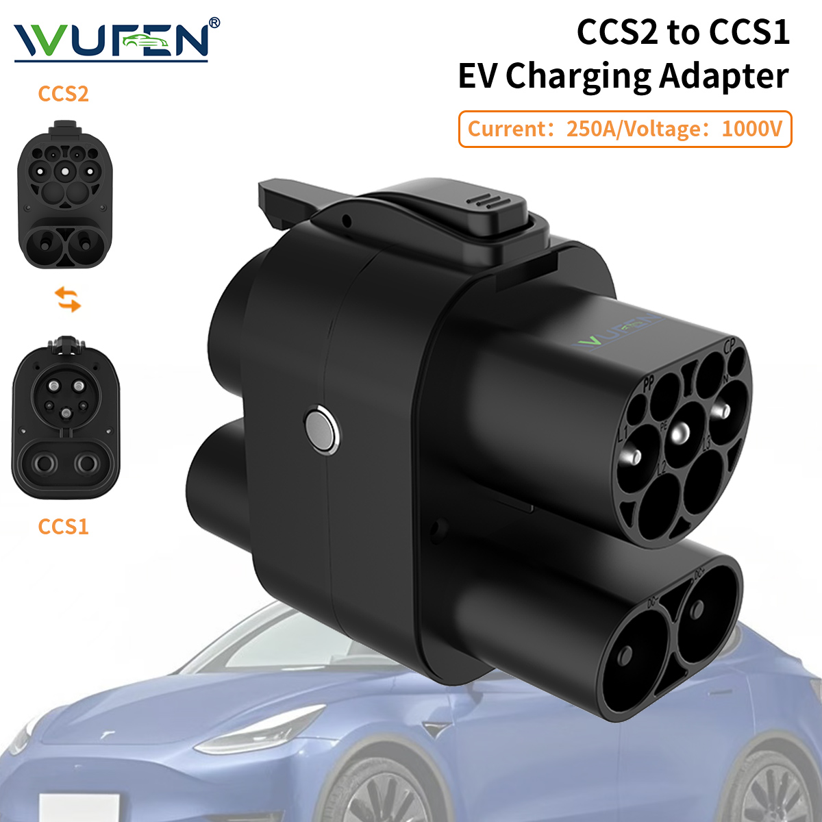Адаптер WUFEN CCS2 к CCS1 Адап – обзор и цена Ccs2 To Ccs1 Fast Charge Adapter 250Kw