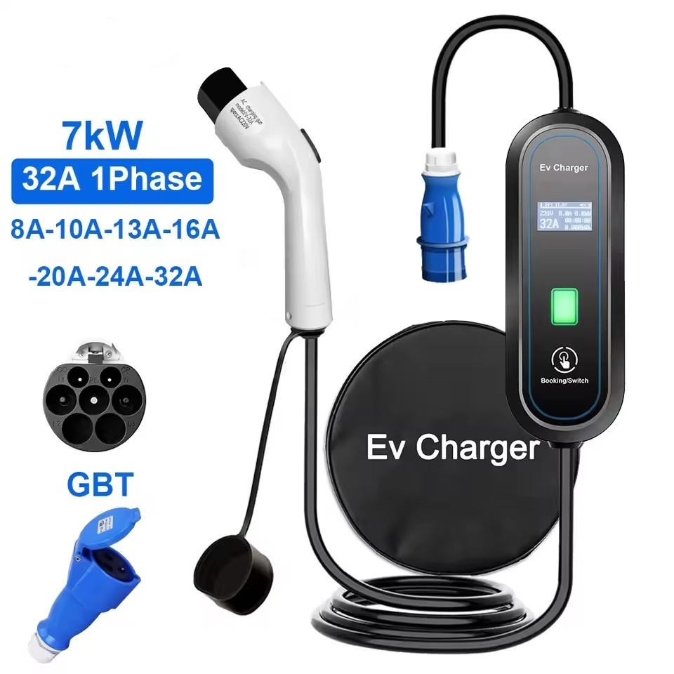 Портативное зарядное устройств – обзор и цена Portable Ev Charger 32A Type 2 Cee Plug