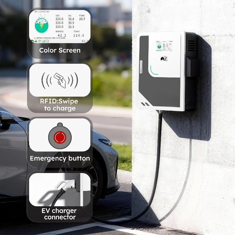 Зарядная станция PENODA 30кВт  – обзор и цена Dc Fast Charger 30Kw Wallbox Commercial